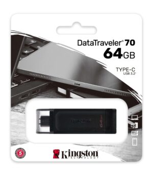 000000000041347372349413473.jpg Pen Drive KINGSTON DT70 64GB USB TYPE C 3.2