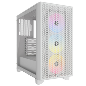 Gabinete Corsair 3000D RGB Airflow Mid-Tower TG Fan RGB x3 White