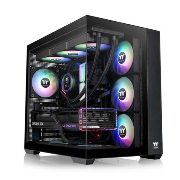 000000000041668577499CA-1Z2-00M1WN-00.png Gabinete TT View 380 Mid-Tower TG x2 Fan ARGB x4 Black