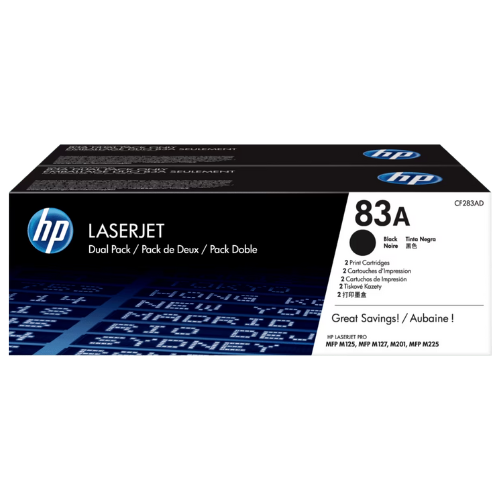 CF283AD HP 83A Blk Dual Pack LJ Toner Cartridge