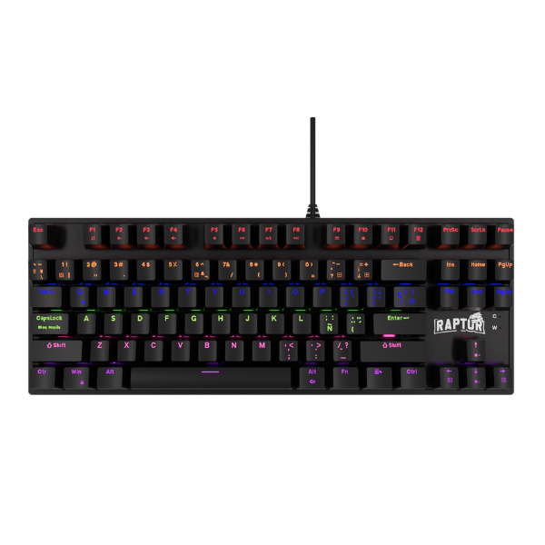 Teclado Gamer Raptor Fireclaw M87 Mecanico Retroiluminado Switch Red Outemu