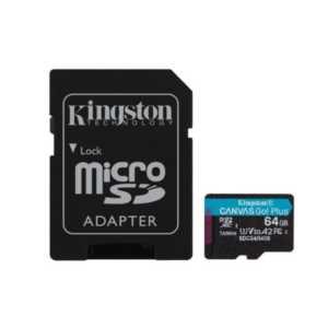 000000000041720614240SDCG464GB-1.png MicroSD KINGSTON 64GB c/Adap Canvas GO! Plus Gen4 (4K Camara-Drones)