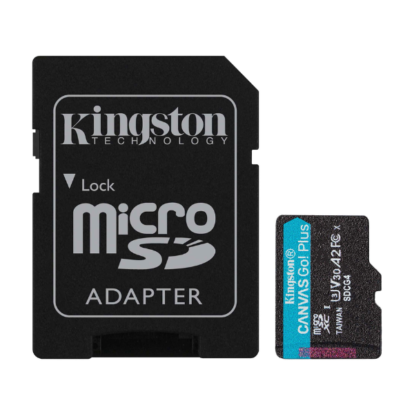 MicroSD KINGSTON 128GB c/Adap Canvas GO! Plus Gen4 (4K Camara-Drones)
