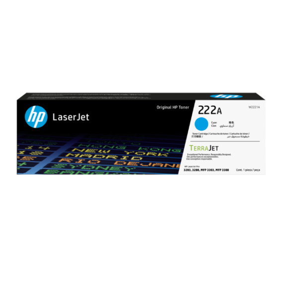 W2221A HP 222A Cyan LJ Toner Cartridge