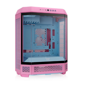 Gabinete TT The Tower 600 Mid-Tower TG x3 Fan x2 Bubble Pink