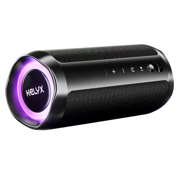 0000000000417777110280417777-1.png Parlante Kelyx Bluetooth 2 altavoces 12W cilindro RGB HIFI IPX7 MicroSD / USB