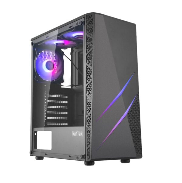 0000000000417843205591.jpg Gabinete Raptor Blaze Force V2 TG Mid-Tower RGB Fan x3 w/button control
