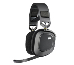 Auricular Corsair HS80 RGB Wireless Spatial Audio Carbon