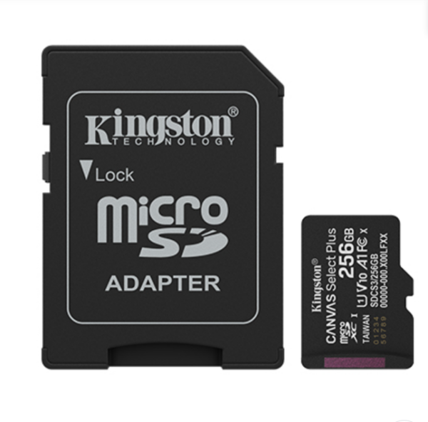 000000000041800268637Captura-desde-2025-10-29-17-10-24.png MicroSD KINGSTON 256GB c/Adap Gen3 150MB/s Canvas Plus CL10