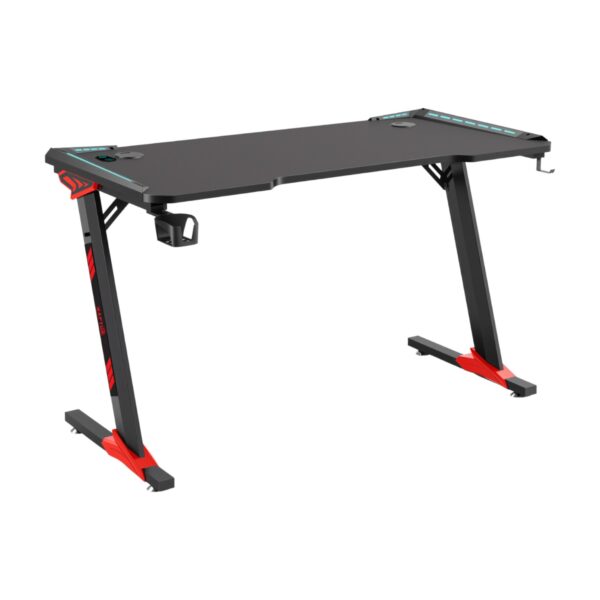 Escritorio Gamer Raptor Glow Station SE RGB via USB c/portavasos + porta auricular