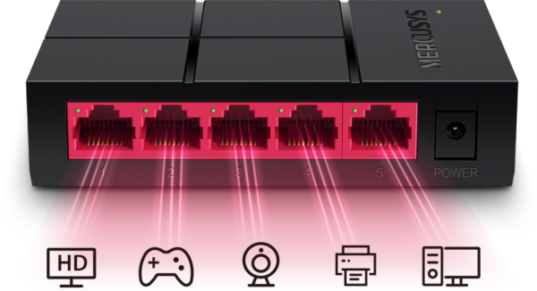 Switch 5-Puertos Gigabit MS105G