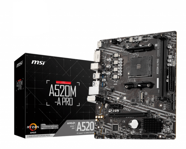Mother MSI A520M-A PRO DDR4 AM4 (Series 3000/4000/5000)