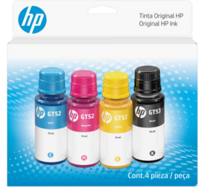 9F3N4AL HP Pack Botellas GT52/53 Combo 4 colores CMYB