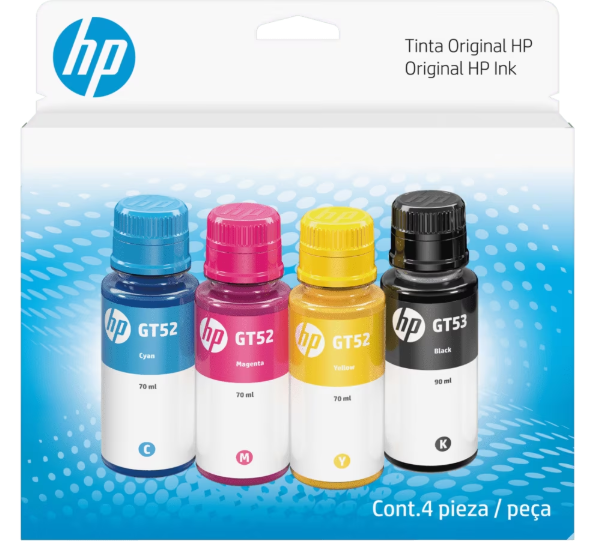 9F3N4AL HP Pack Botellas GT52/53 Combo 4 colores CMYB