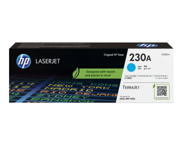 W2301A HP 230A Cyan Original LaserJet Toner Cartridge
