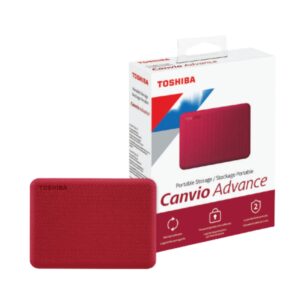 HDTCA20XR3AA_01.jpg Disco rigido HDD externo Toshiba Canvio Advance 2TB Rojo USB 3.0 Portatil HDTCA20XR3AA