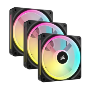 Fan Cooler Corsair iCUE LINK QX120 RGB 120mm Magnetic Dome Black Pack x3