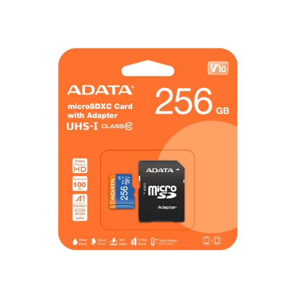 AUSDX256GUICL10A1-RA1_01.jpg Memoria Micro SD Adata 256GB Clase 10 UHS-I V10 AUSDX256GUICL10A1-RA1